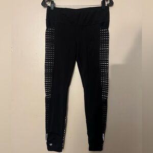 Athleta Black Leggings with Reflective Pattern